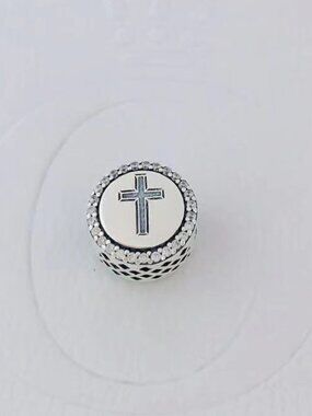 Retired CROSS OF FAITH Authentic PANDORA Silver Charm